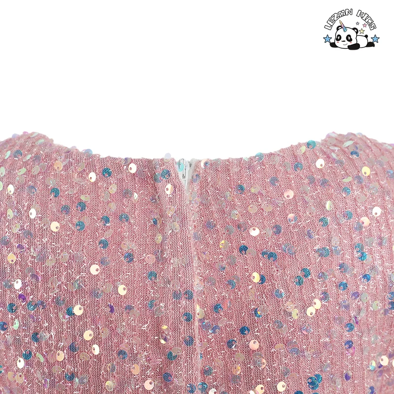 LEZONKIDS - Sequins Mesh Girls Tutu Dress Princess Vintage Long Sleeve Wedding Party Birthday Tutu Dress